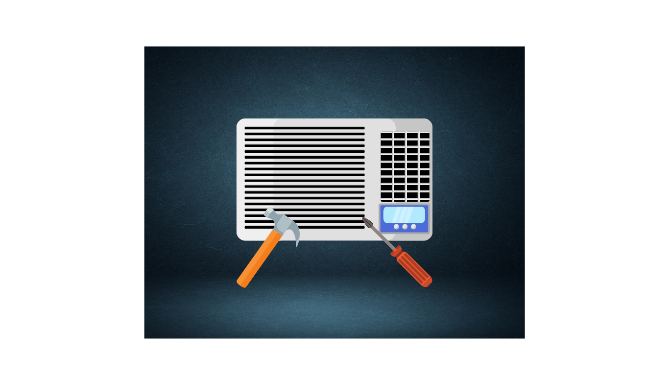 Window AC Service Illustration